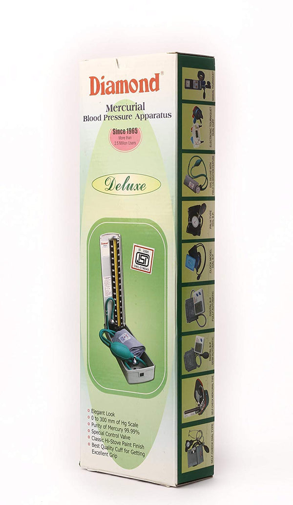 Diamond Mercurial Blood Pressure Machine Deluxe with mercury column