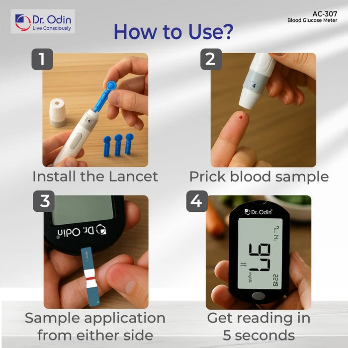 Dr. Odin GDH-FAD Glucose Monitoring Kit with Carrying Case