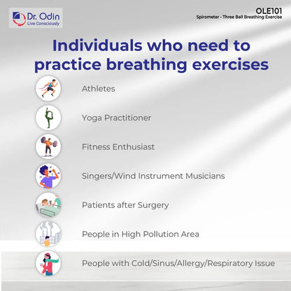 Dr. Odin OLE101 3-Ball Lung Exerciser 