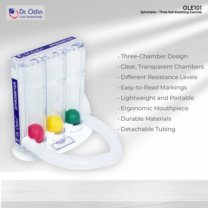 Dr. Odin OLE101 3-Ball Respiratory Exerciser with Transparent Chamber