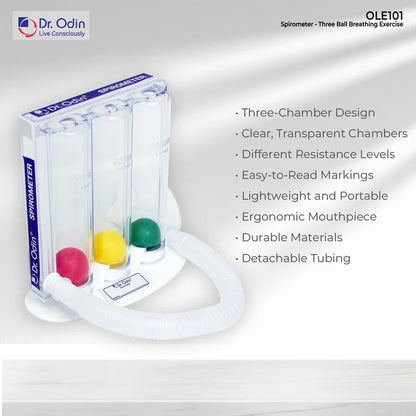 Dr. Odin OLE101 3-Ball Respiratory Exerciser with Transparent Chamber