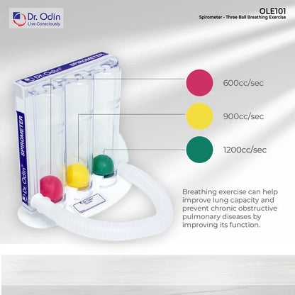 Dr. Odin OLE101 Spirometer with Three Color-Coded Balls