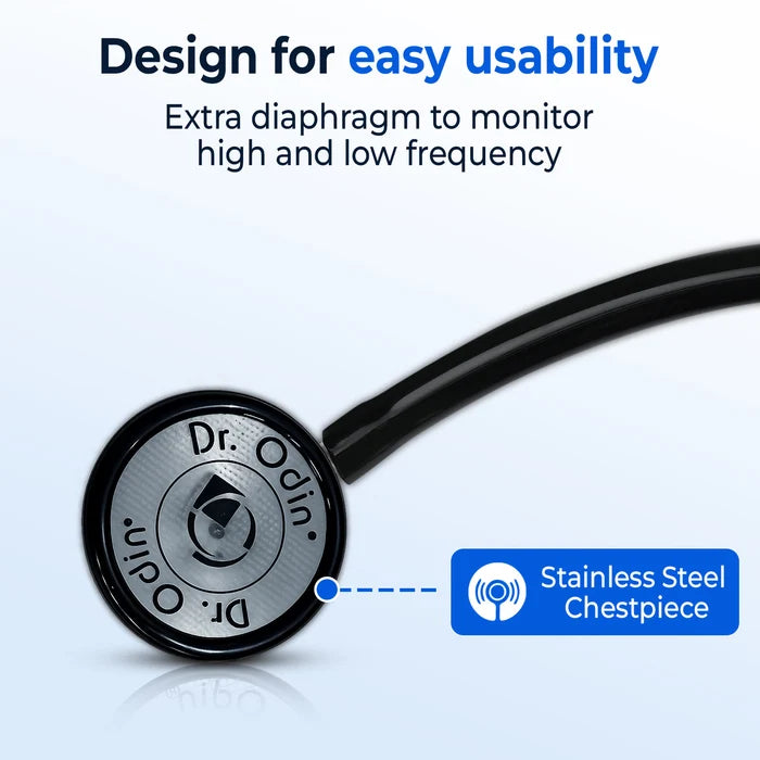 Dr. Odin OST003 premium stethoscope with soft PVC ear tips