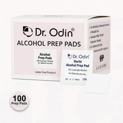 Dr Odin 70% isopropyl alcohol prep pads 100 pack