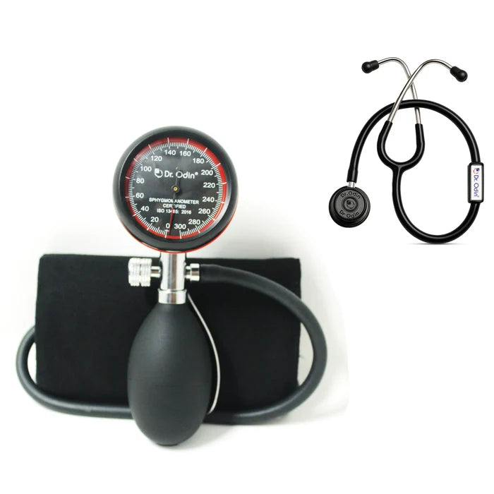 Dr Odin OAS104 palm type aneroid sphygmomanometer with stethoscope