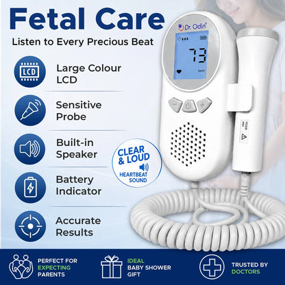 Dr Odin OFD105 fetal Doppler with ultrasound gel and AA batteries