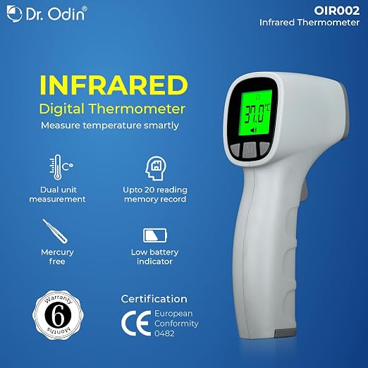 Dr Odin OIR002 digital infrared thermometer with colour display