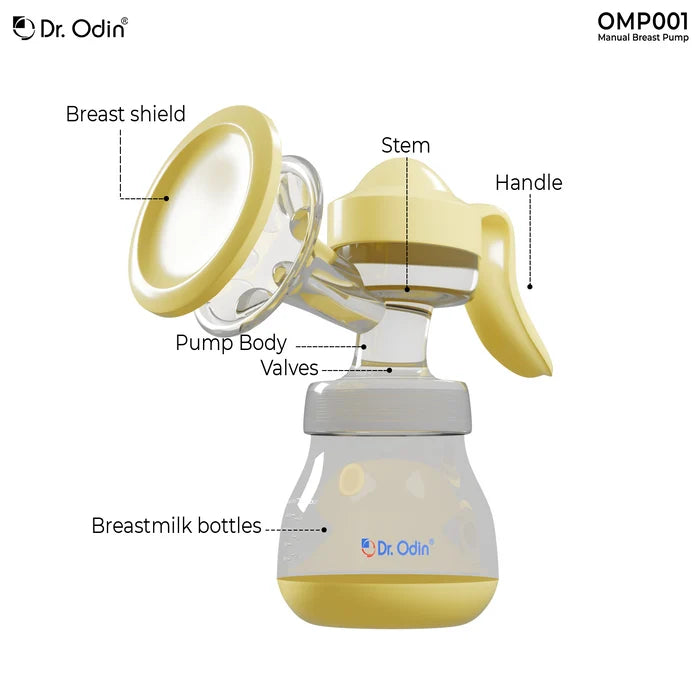 Dr Odin OMP001 manual breast pump complete accessory kit for mothers
