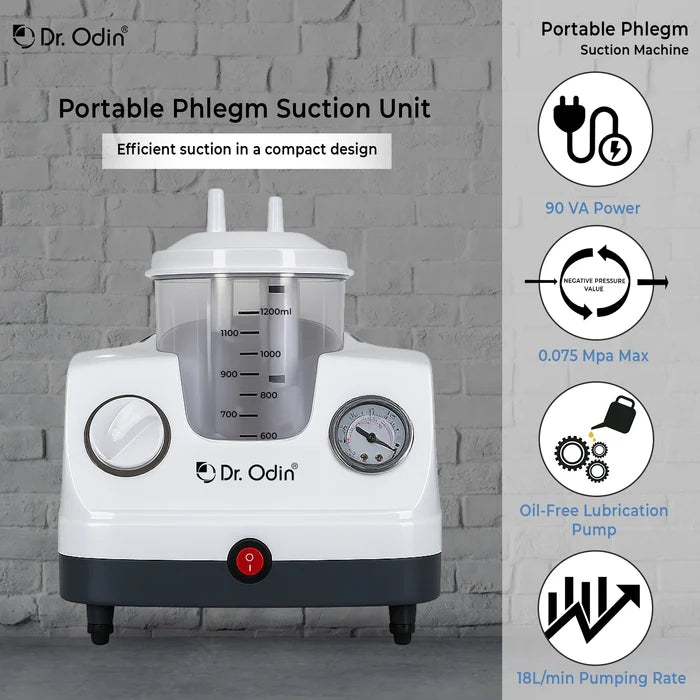 Dr Odin OSU301 portable suction unit with collection jar