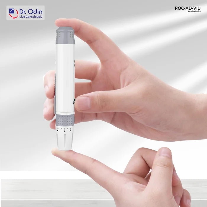 Dr Odin glucometer lancing device for blood sample collection