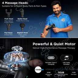 Dr Physio USA 1023 Pro cordless percussion massager with ergonomic handle