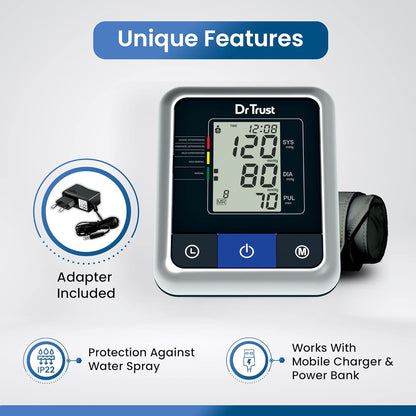 Dr Trust BP Monitor 122 digital blood pressure monitor with adapter

