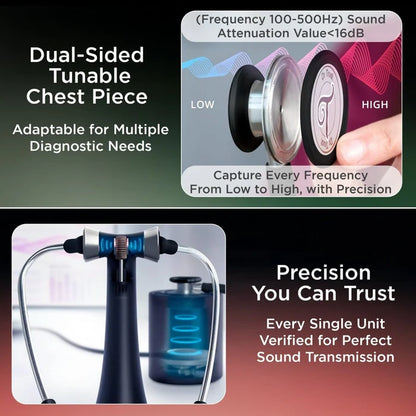 Dr Trust Gold Standard III stethoscope tunable diaphragm and bell