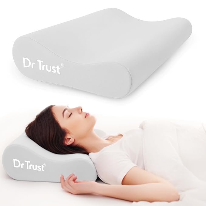 Dr Trust USA 394 double contoured orthopedic cervical pillow for neck support