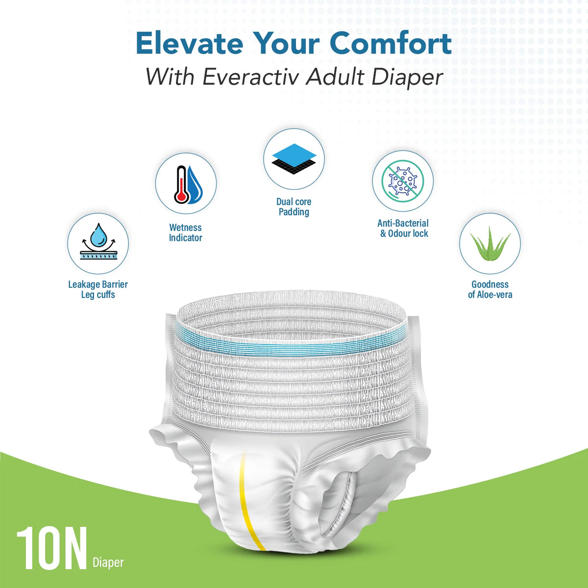 EverActiv adult diaper pants dual-core absorbent padding