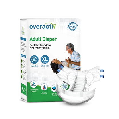 EverActiv adult diaper wetness indicator and barrier leg cuffs