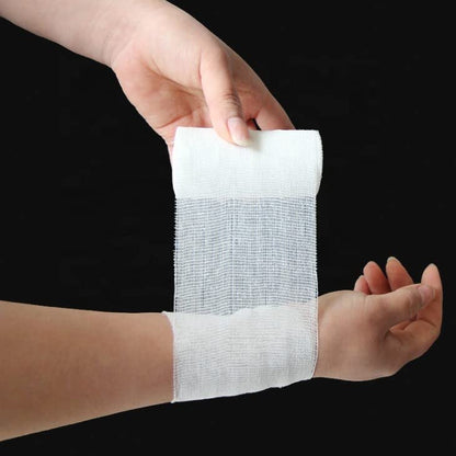 Fine finish gauze bandage roll for wound dressing