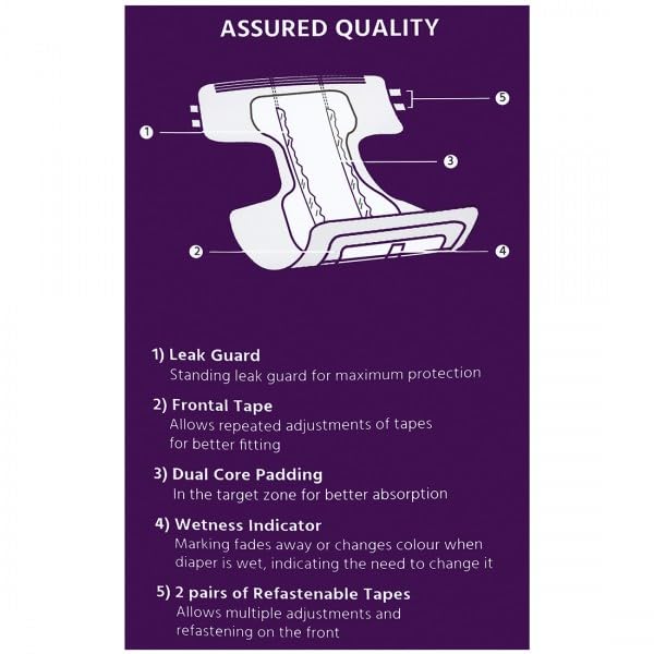 Flamingo Adult Diaper Large Leak Guards