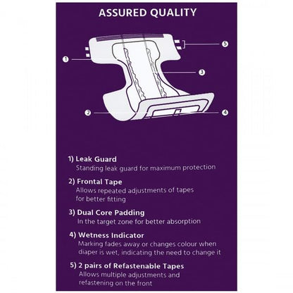 Flamingo Adult Diaper Medium with Refastenable Tapes