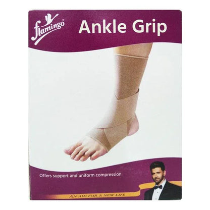 Flamingo Ankle Grip Large 4 way stretch knit fabric