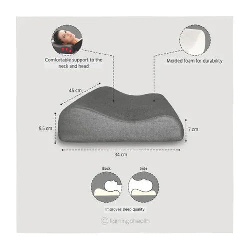 Flamingo Contoured Pillow PU foam orthopaedic sleeping pillow