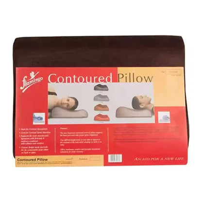 Flamingo Contoured Pillow dual height design for back and side sleepers