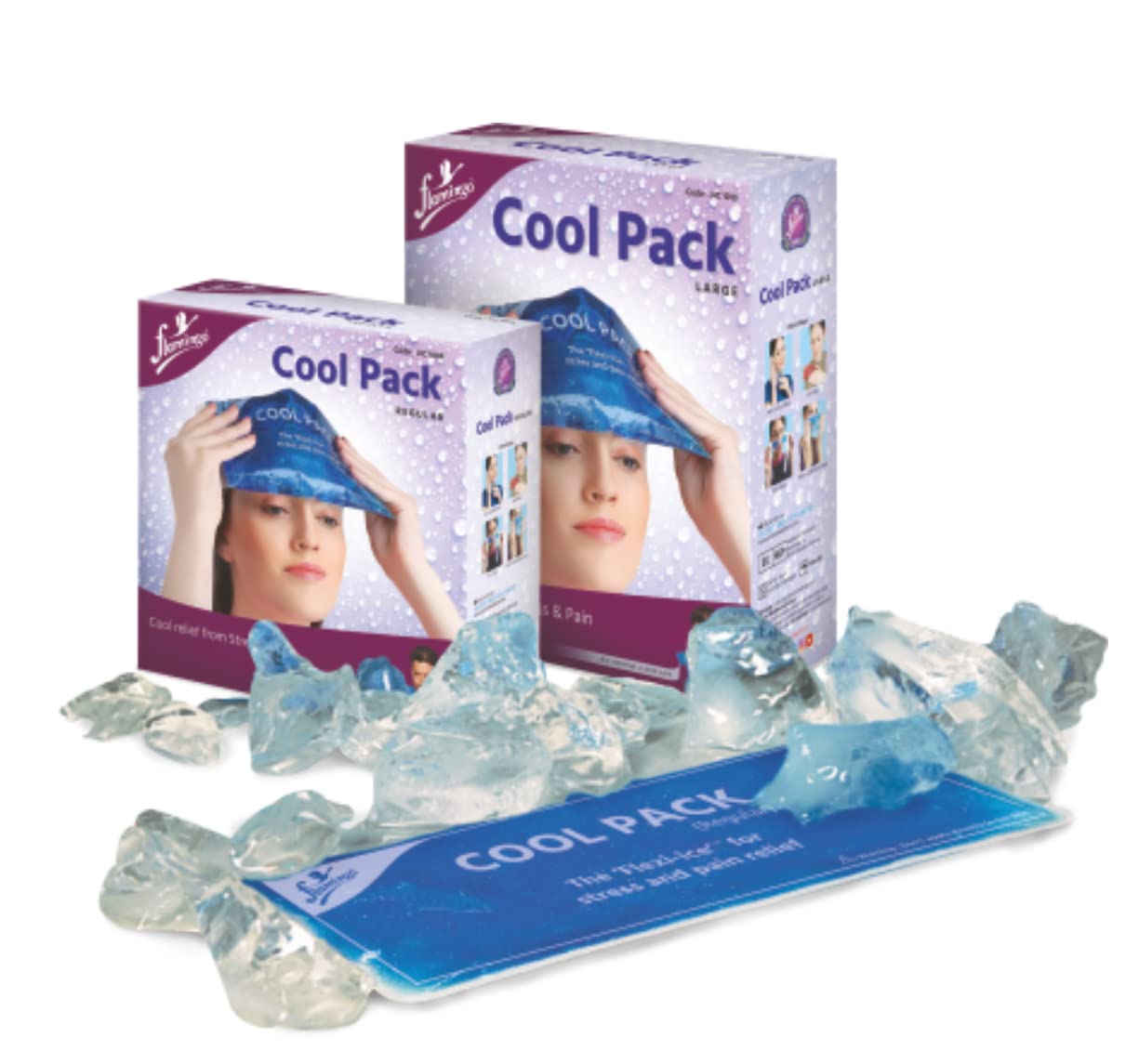 Flamingo Cool Pack with washable cover and adjustable straps