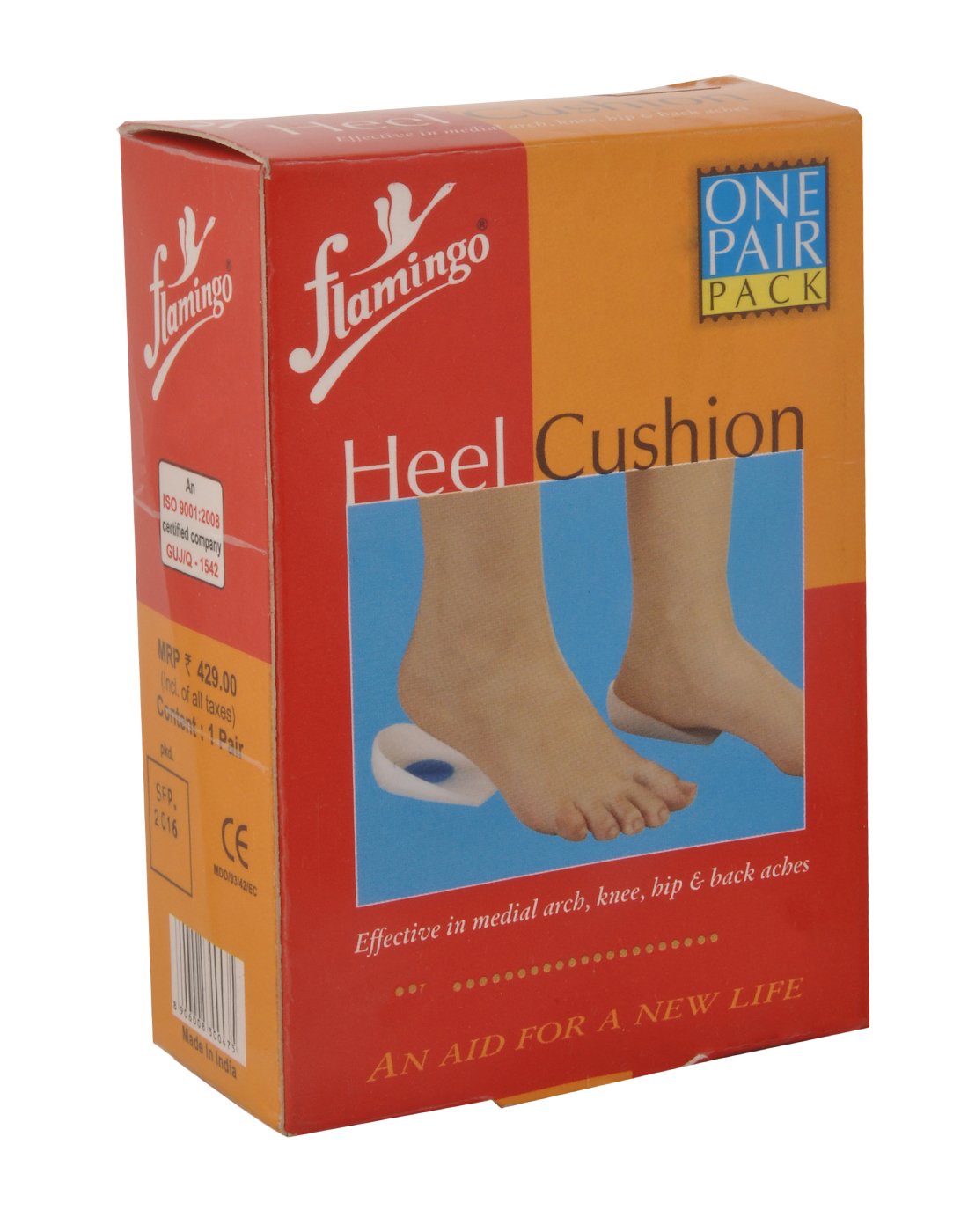 Flamingo Heel Cushion for heel pain and foot support
