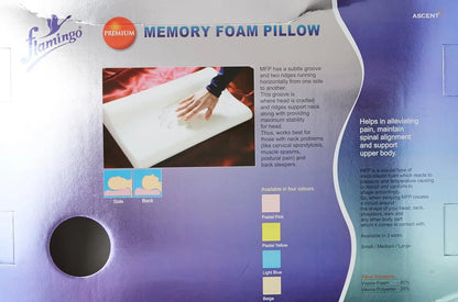 Flamingo Memory Foam Pillow memory foam head and neck support