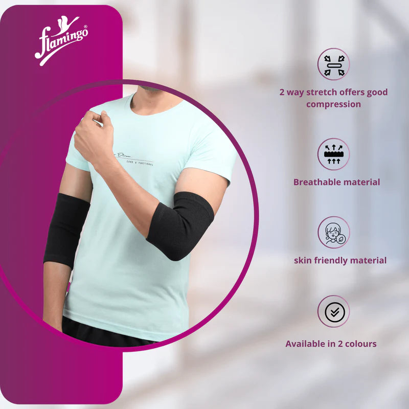 Flamingo Tennis Elbow Support with pressure pad and adjustable strap