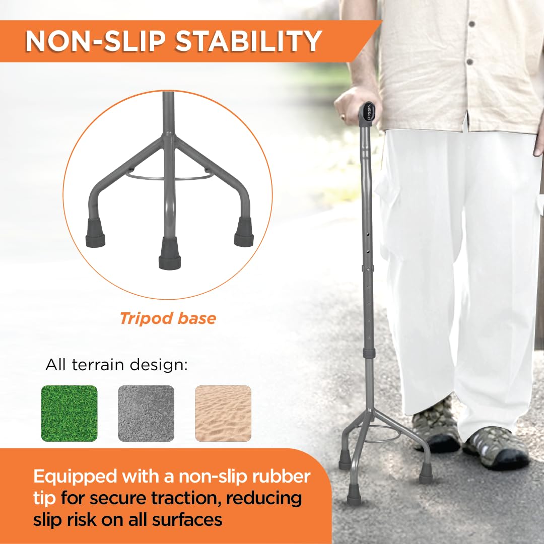 Flamingo tripod walking stick ergonomic handle