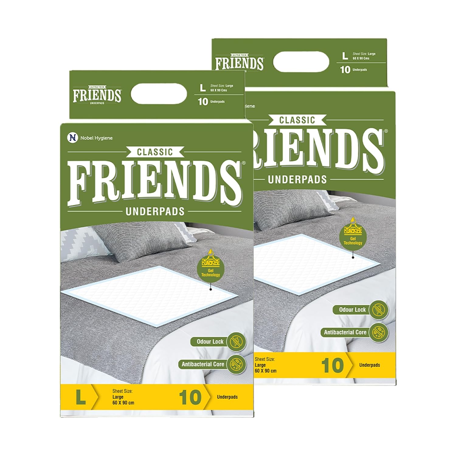 Friends Classic Disposable Underpads 60x90 cm soft super absorbency pack