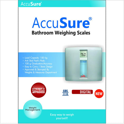 AccuSure Bathroom Weighing Scales Digital GBS 1110