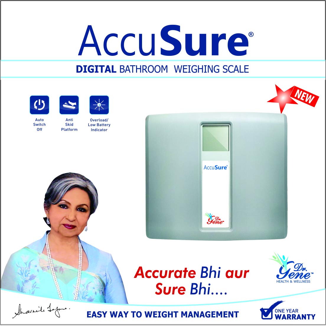 AccuSure Bathroom Weighing Scales Digital GBS 1110
