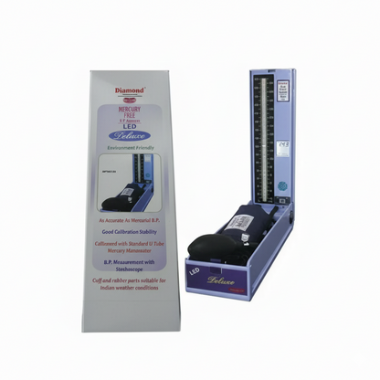 Diamond brand blood pressure monitor with packaging on a white background