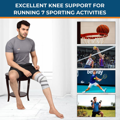 AccuSure Orthopedic Pain Relief Bamboo Yarn Knee Support Binder- K25