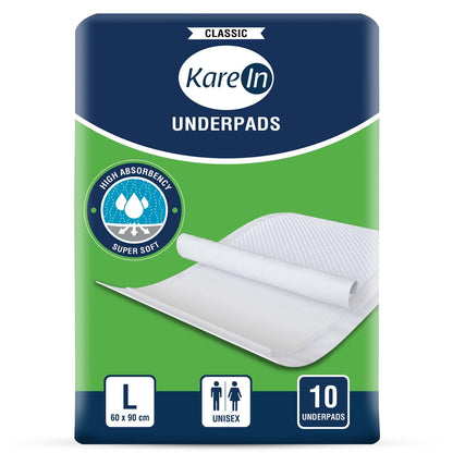 KareIn Classic Underpads, Large 60 x 90 Cm, 20 Count