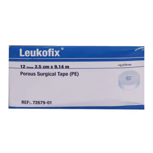 BSN Leukofix Porous Surgical Tape PE 2.5 cm x 9.14 meter transparent breathable medical fixation tape for wound dressing and device securement
