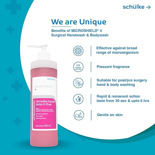 Microshield 4 Chlorhexidine antiseptic handwash for surgical hand washing