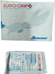 Romsons Surgi-Grip natural rubber latex surgical gloves