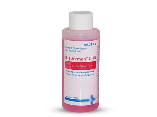 Schülke Desderman CHG Alcohol-Based Hand Rub – 70% Ethanol + 0.5% CHG Pack of 5