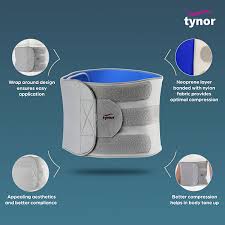 Tynor Abs Wrap Neoprene flexible fastening system for adjustable compression
