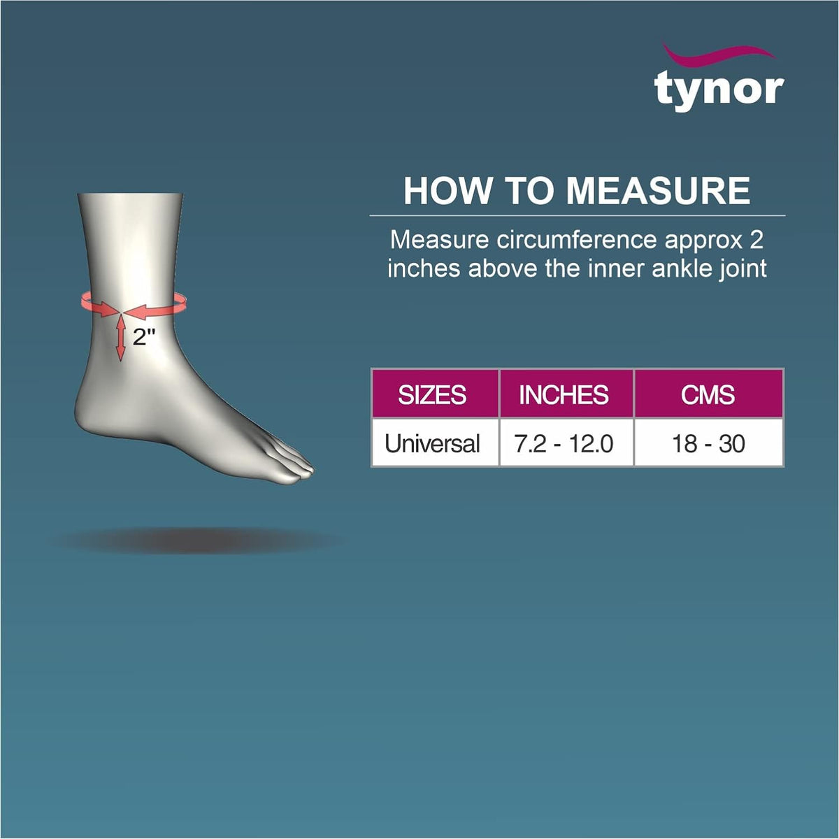 Tynor Ankle Splint hook and loop adjustable straps