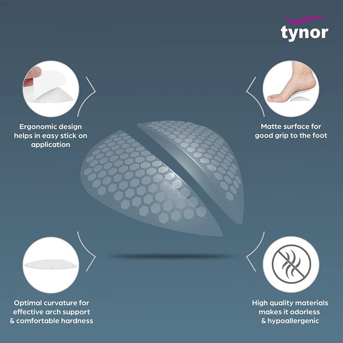Tynor Arch Support K-15 transparent elastomer insole support