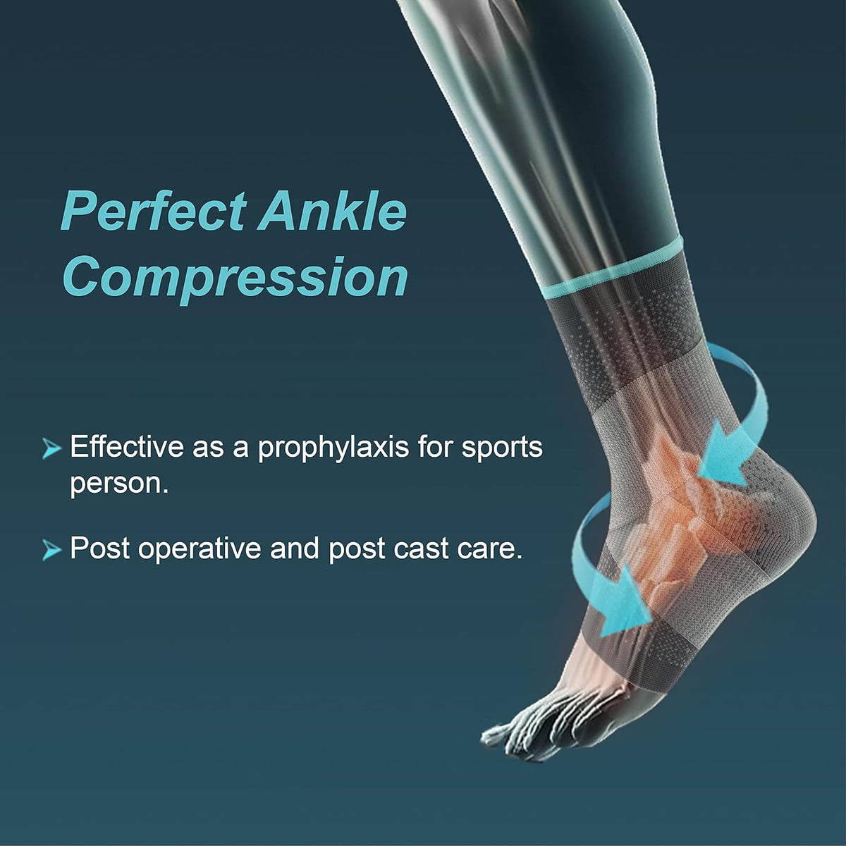 Tynor D53 ankle binder with silicone gel ankle pads