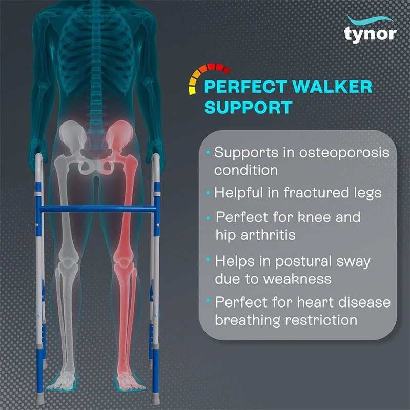 Tynor Foldable Ergo walker steel frame

