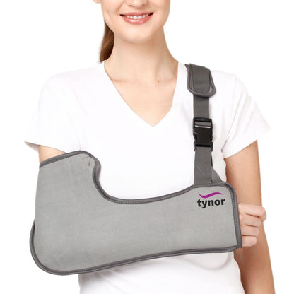 Tynor Pouch Arm Sling Tropical C-01 grey adjustable arm support