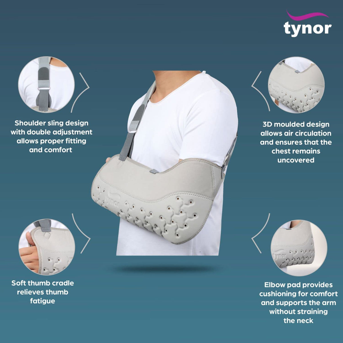Tynor Pouch Arm Sling Urbane ventilated arm sling with pouch