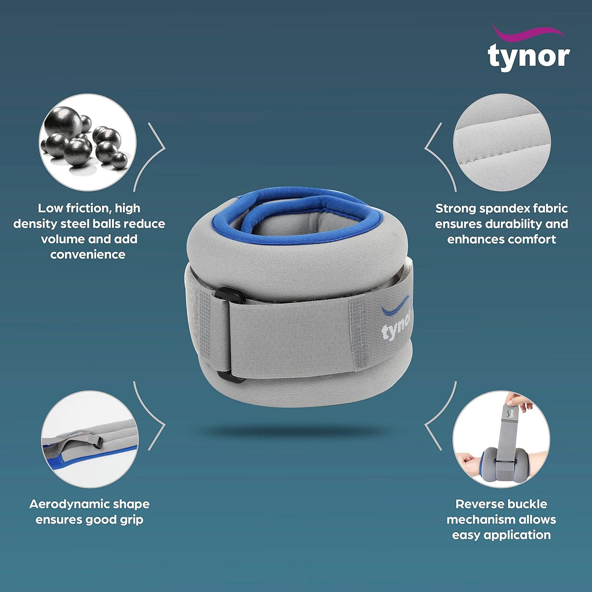Tynor Weight Cuff 1 KG wrist weight for strength training