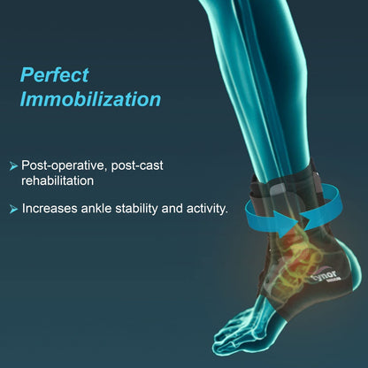 Tynor ankle support brace with lace-pull tightening mechanism